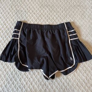FP Movement by Free People Black Athletic Shorts with White Trim